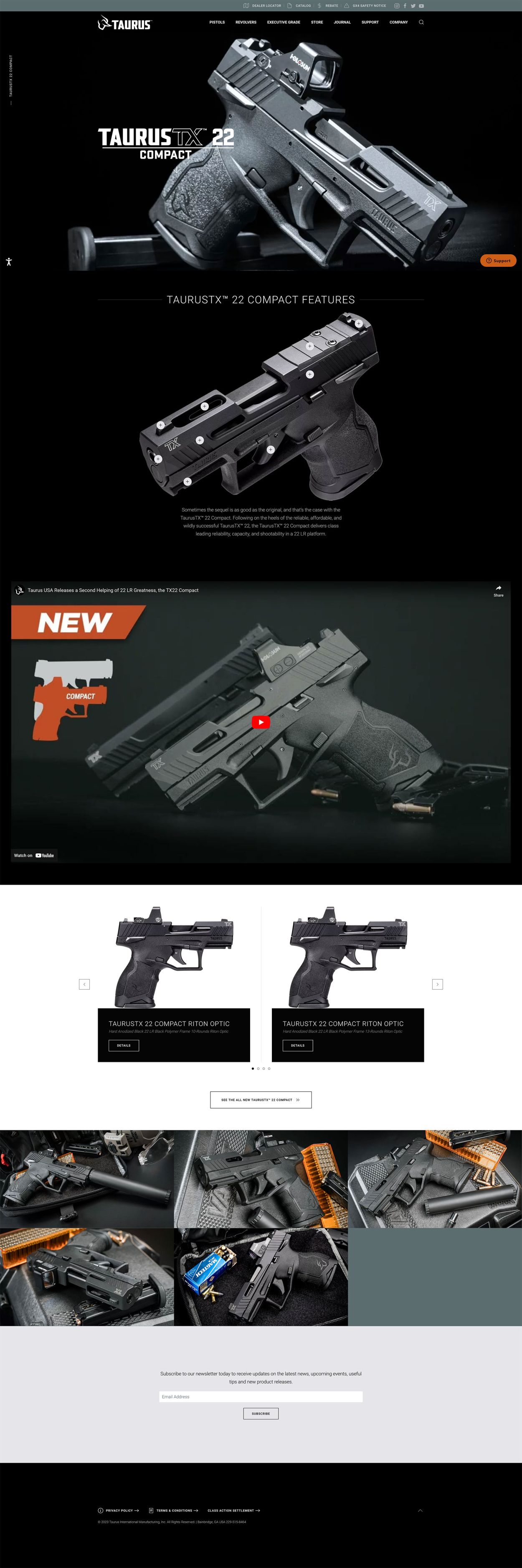 Product Landing Page, Highlights and Products Listing